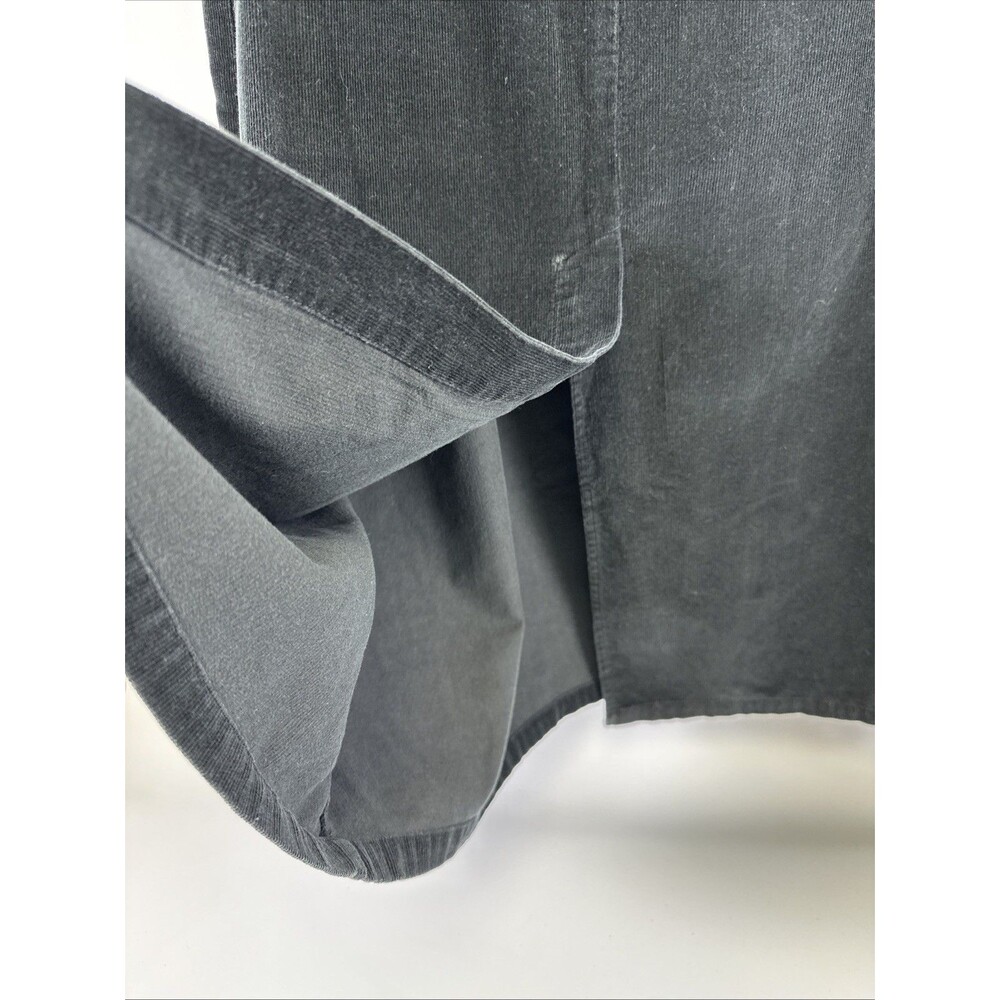 Eddie Bauer Black Corduroy Maxi Skirt Long Cotton Side Zip Pockets Women 18 Tall - Picture 6 of 11